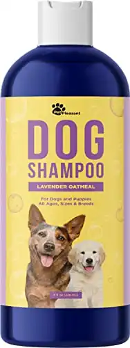 Cleansing dog shampoo for smelly dogs - refreshing colloidal oatmeal dog shampoo for dry skin and cleansing dog bath soap