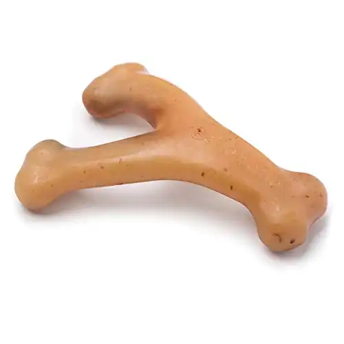 Benebone wishbone durable dog chew toy for aggressive chewers, real chicken, made in usa, small
