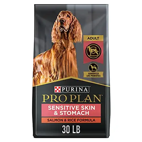 Purina pro plan sensitive skin and stomach dog food with probiotics for dogs, salmon & rice formula - 30 lb. Bag