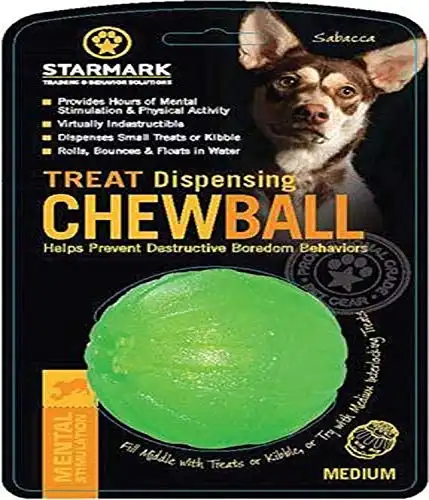 Treat dispensing chew ball, medium