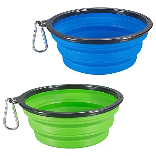Comsun 2-pack extra large size collapsible dog bowl
