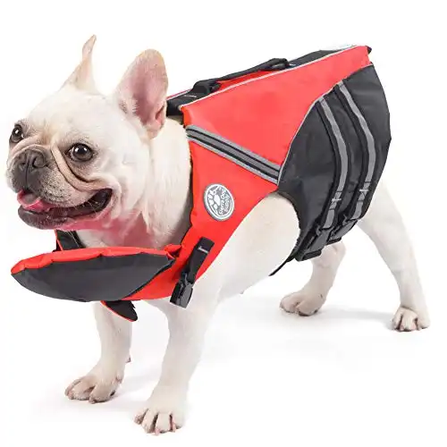 French bulldog life jacket with handle & reflective